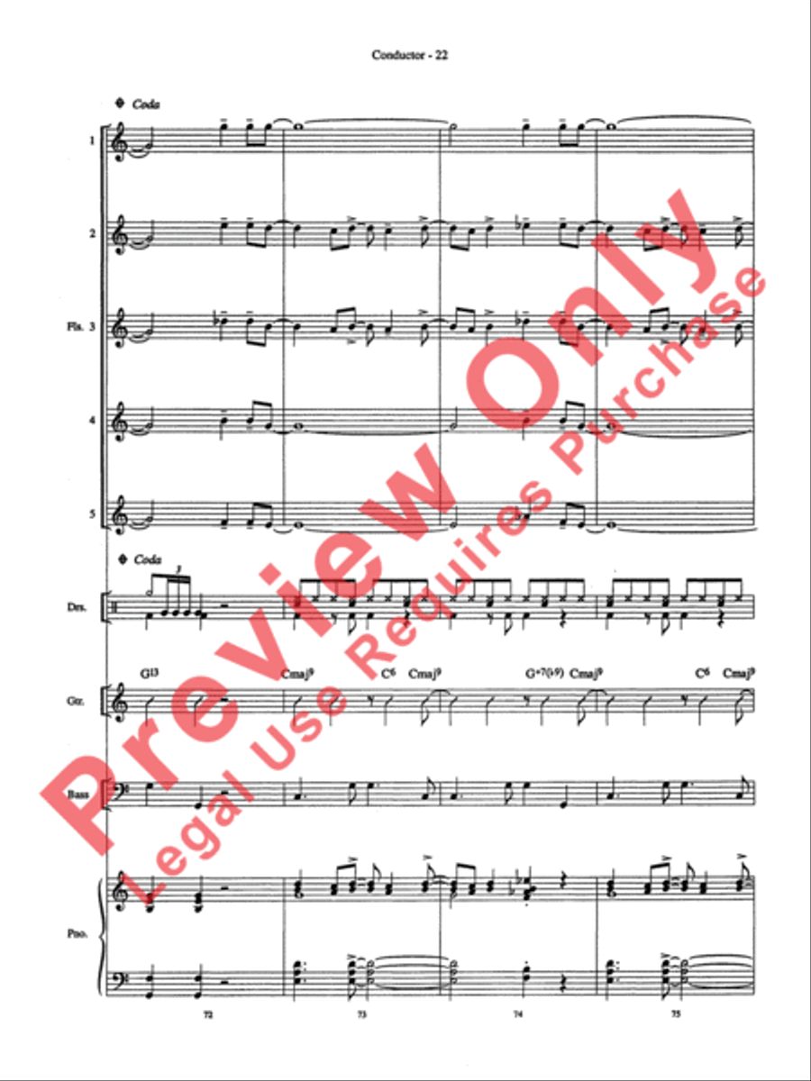 Night and Day Night and Day Flute Choir scores gallery preview page 23