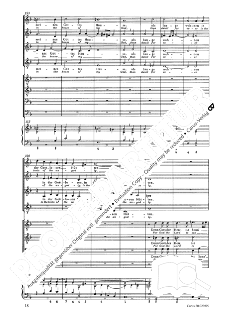 How beautiful is thy dwelling place (Wie lieblich sind deine Wohnungen) Men's Choir scores gallery preview page 21