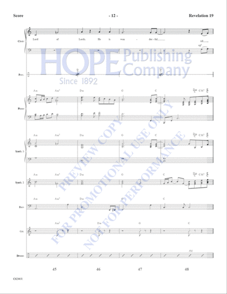 Revelation 19-Rhythm Parts Choir scores gallery preview page 13