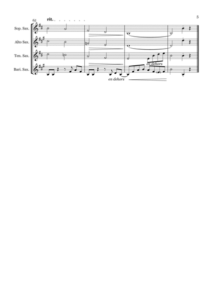 Billie Jean by Michael Jackson - Saxophone quartet (SATB) image number null