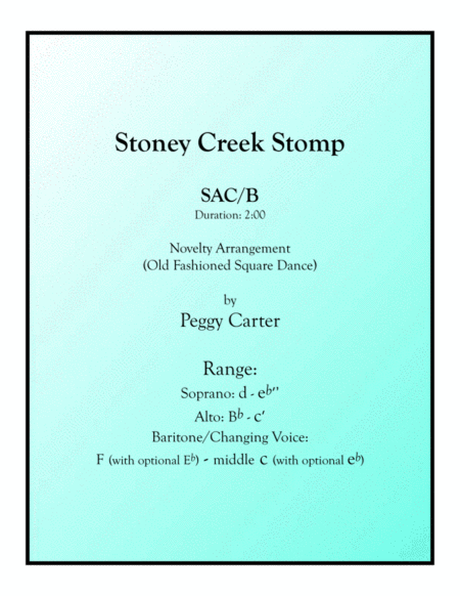 Stoney Creek Stomp SAB image number null