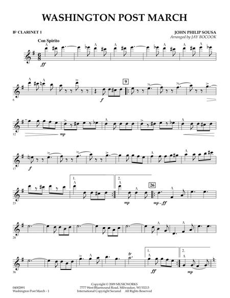 Washington Post March - Bb clarinet 1