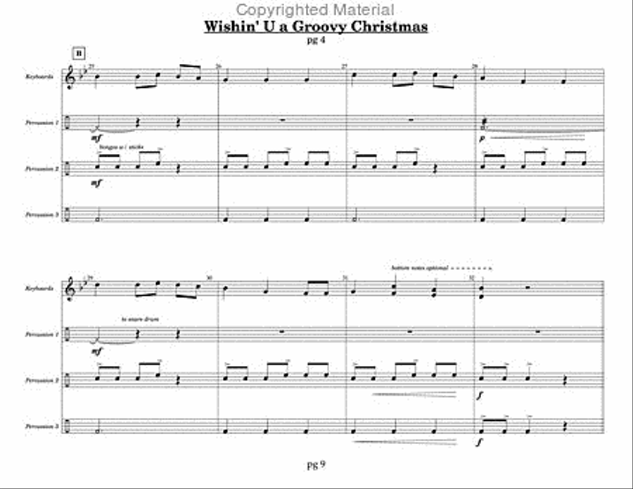Holiday Rambler (Blast Off Series) Percussion Ensemble scores gallery preview page 4