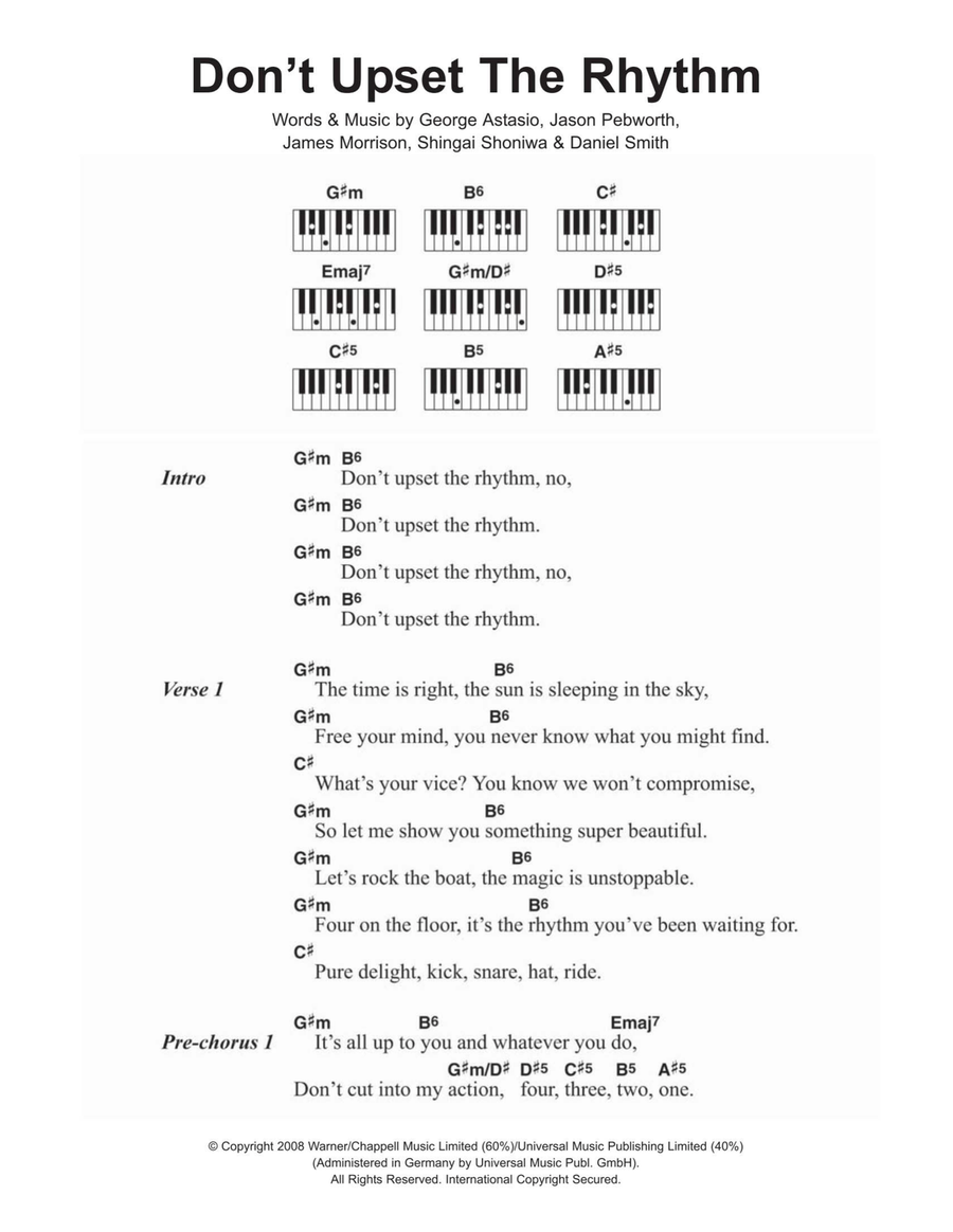 Don't Upset The Rhythm Piano scores gallery preview page 1