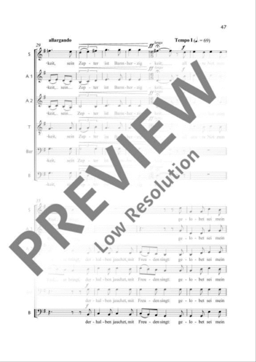 Macht hoch die Tür Mixed Choir scores gallery preview page 5