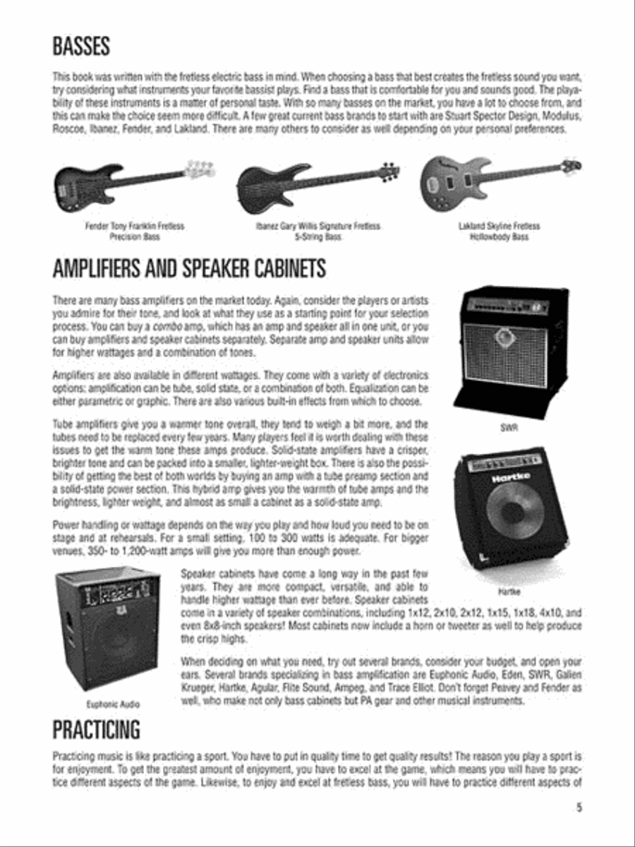Fretless Bass Fretless Bass Bass Guitar Tablature scores gallery preview page 3