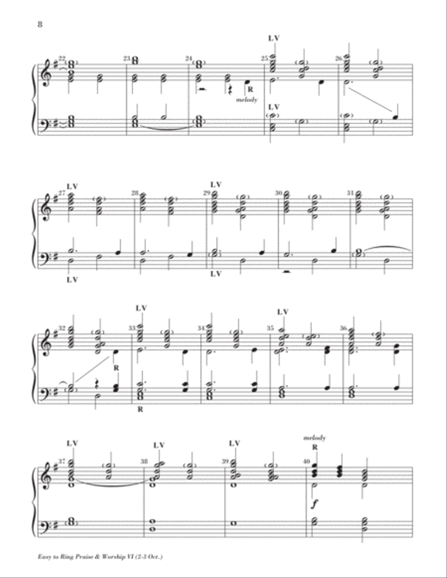 Easy to Ring Praise and Worship 3-Octaves scores gallery preview page 11