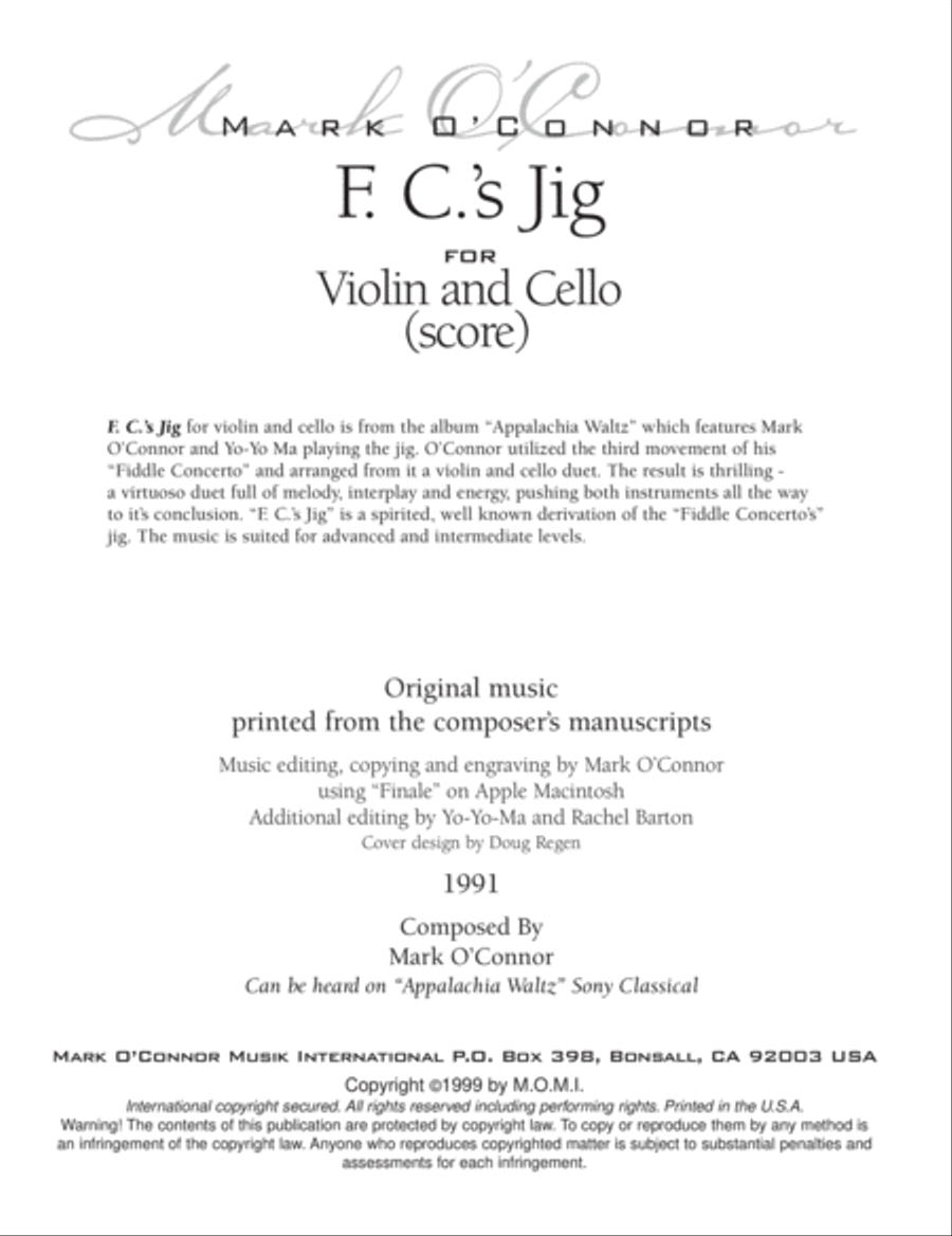 F. C.'s Jig (score - vln, cel) String Duet scores gallery preview page 3
