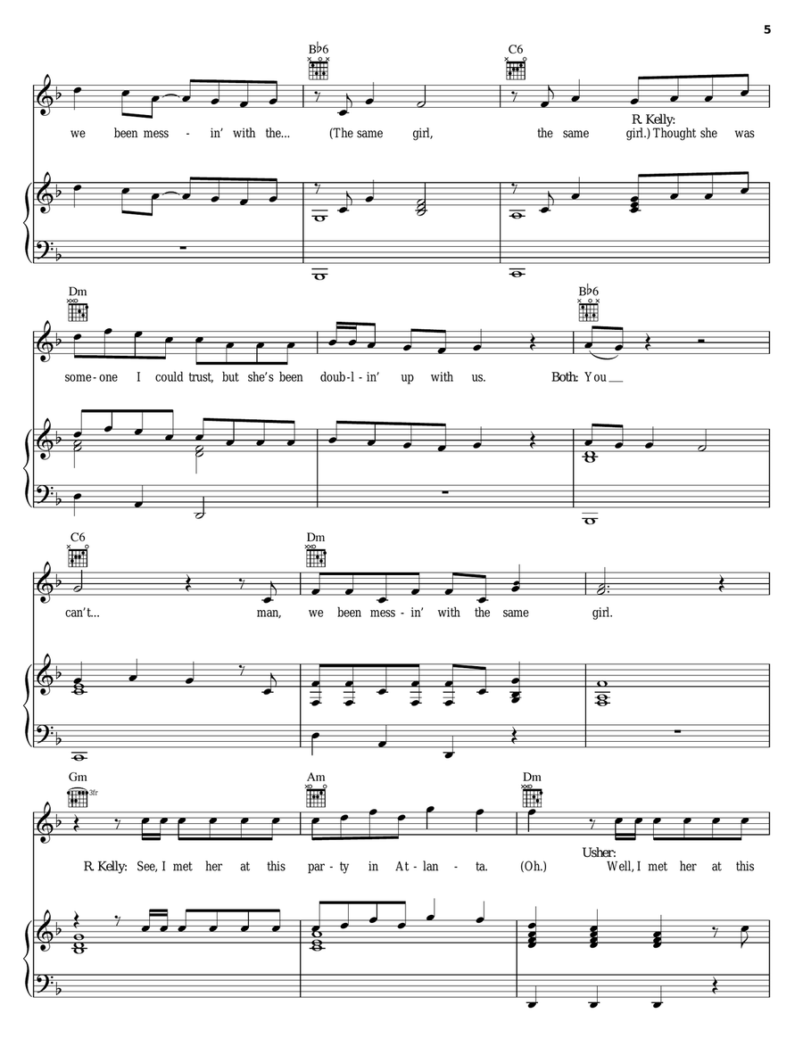 Same Girl Piano, Vocal, Guitar scores gallery preview page 5