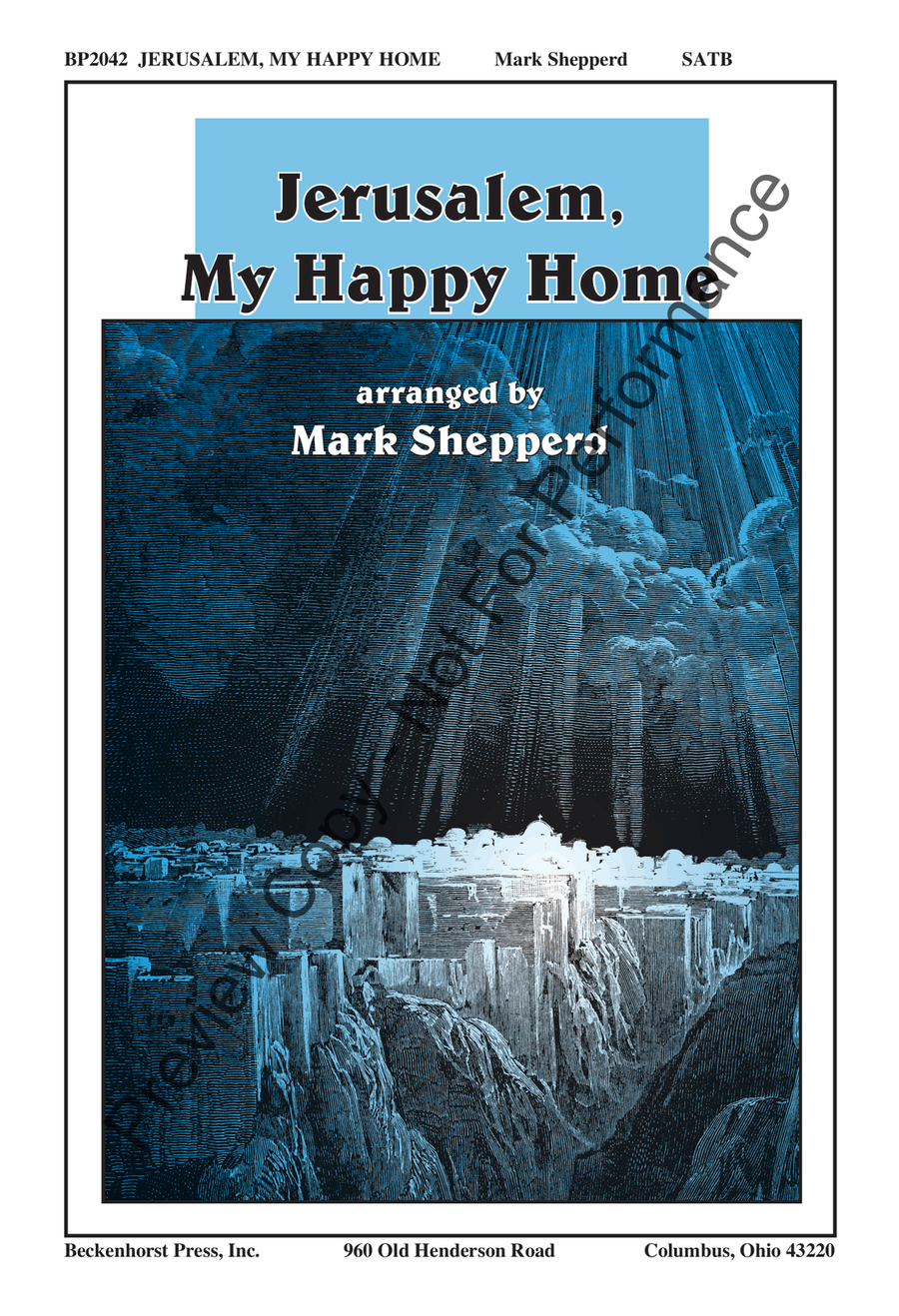 Jerusalem, My Happy Home - Shepperd 4-Part scores gallery preview page 2