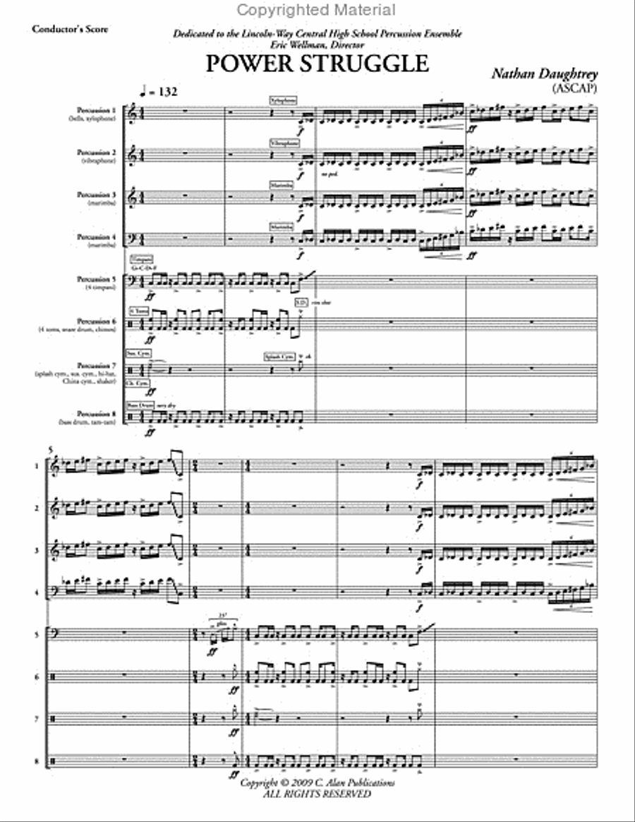 Power Struggle Percussion Ensemble scores gallery preview page 2