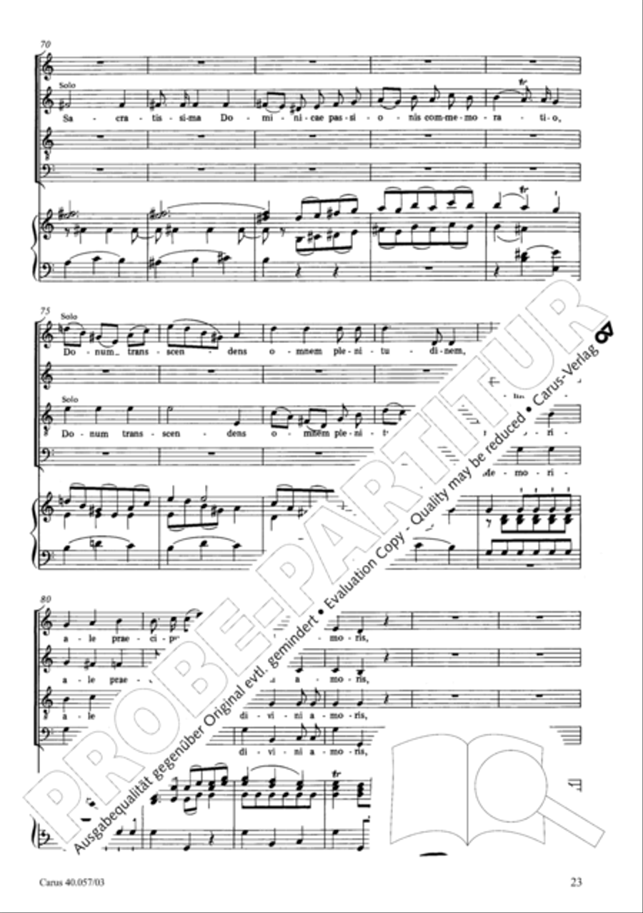 Litaniae de venerabili altaris Sacramento in Es 4-Part scores gallery preview page 24