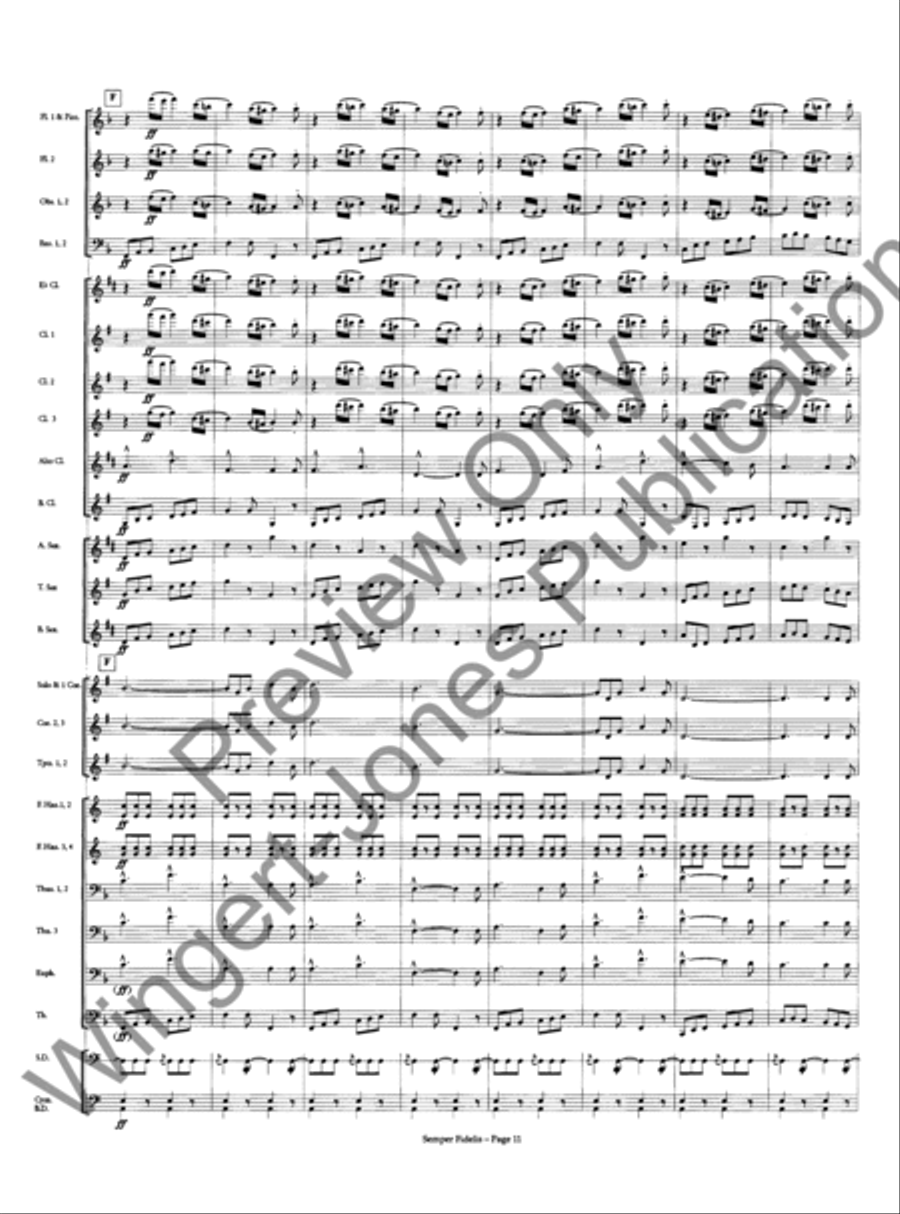 Semper Fidelis Concert Band scores gallery preview page 13
