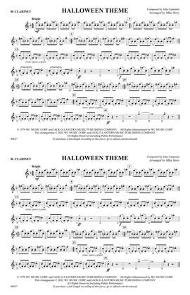 Book cover for Halloween Theme: 1st B-flat Clarinet