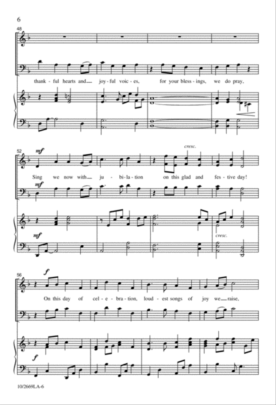 On This Day of Celebration 4-Part scores gallery preview page 5