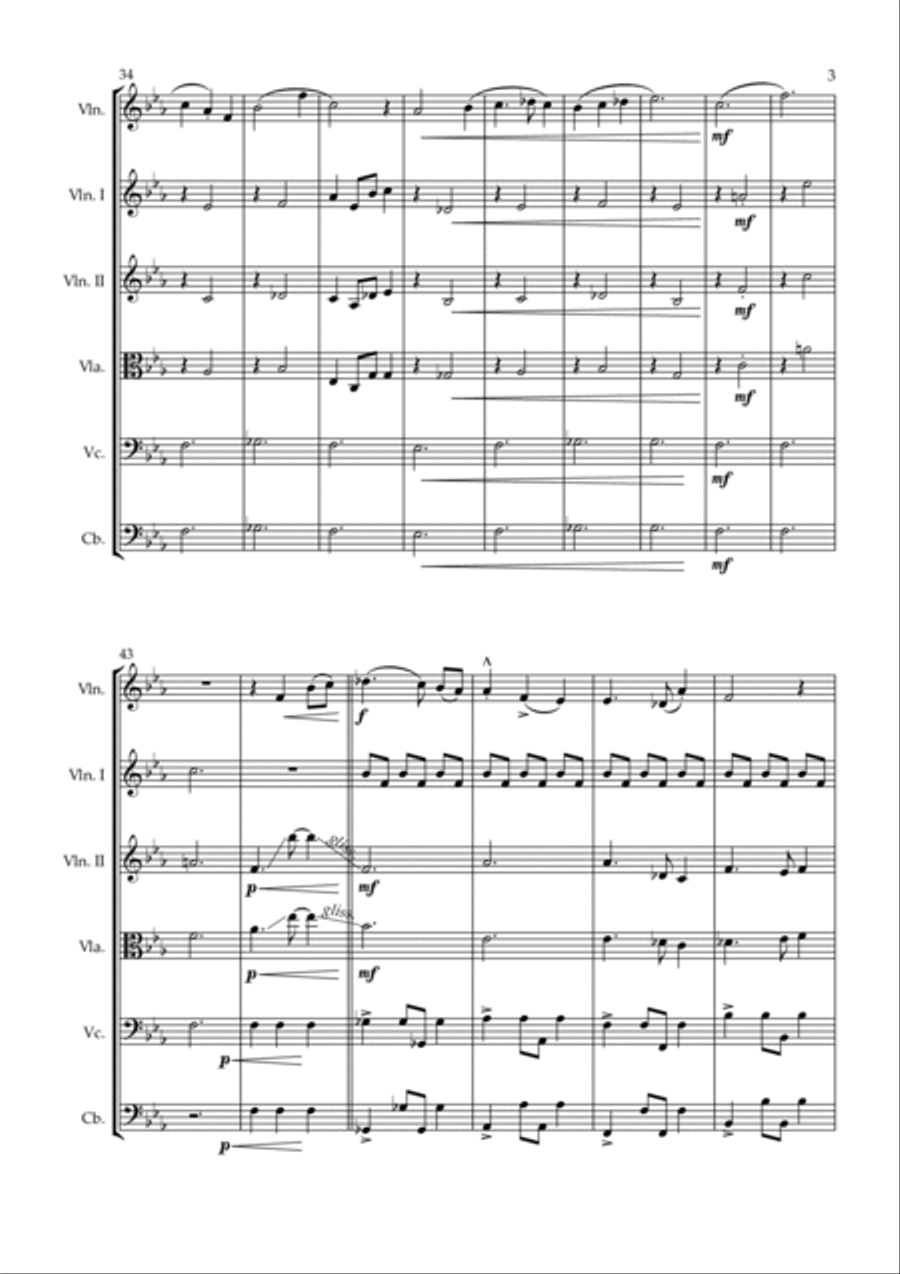 Isabella's Lullaby Isabella's Lullaby String Orchestra scores gallery preview page 3