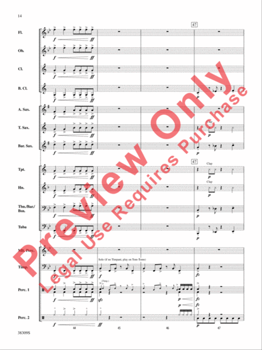 Dune Buggy Concert Band scores gallery preview page 14