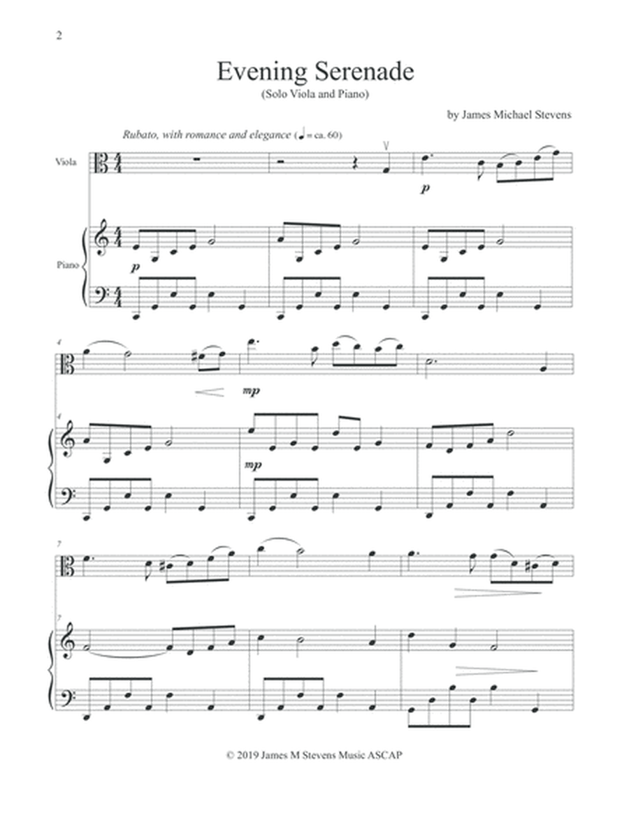 Evening Serenade - Viola & Piano image number null