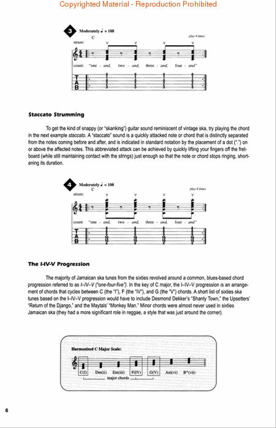 Ska Guitar Guitar Tablature scores gallery preview page 2