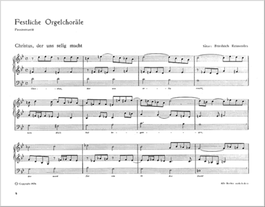 Festive Organ Chorales for Passion