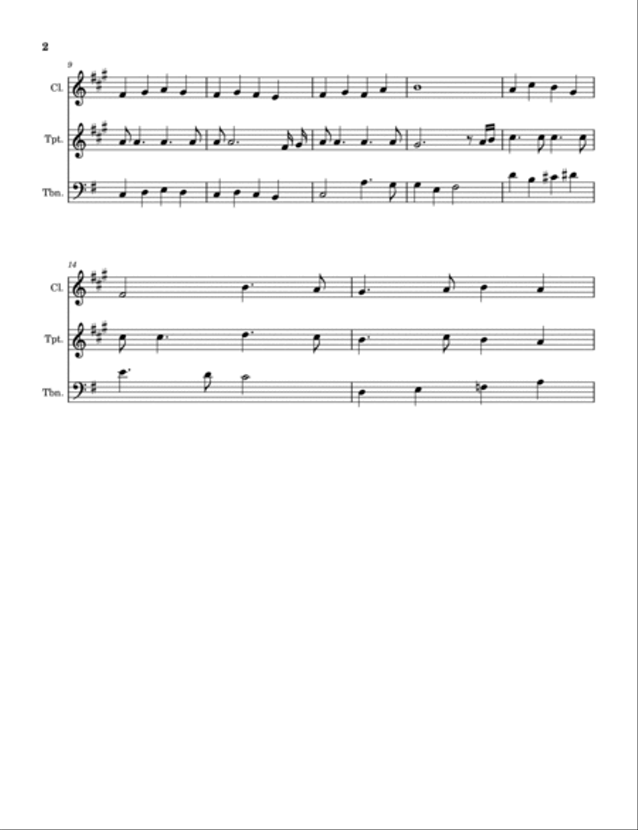 Be Not Afraid Clarinet scores gallery preview page 2