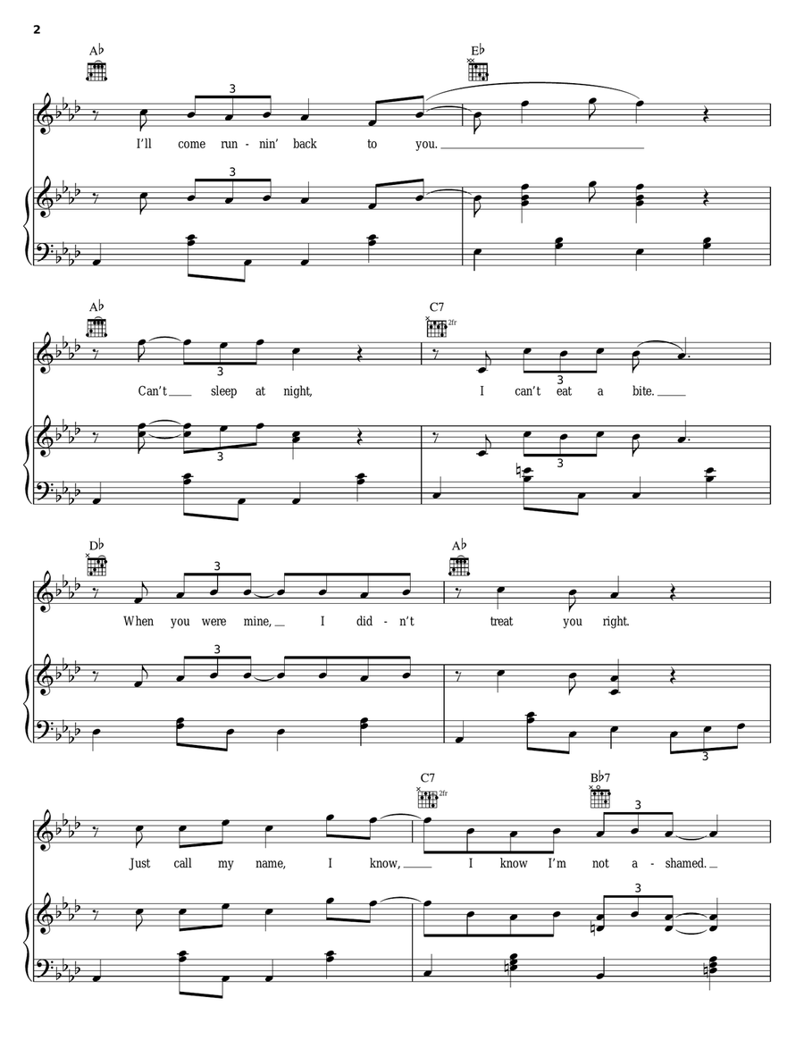 I'll Come Running Back To You Acoustic Guitar scores gallery preview page 2