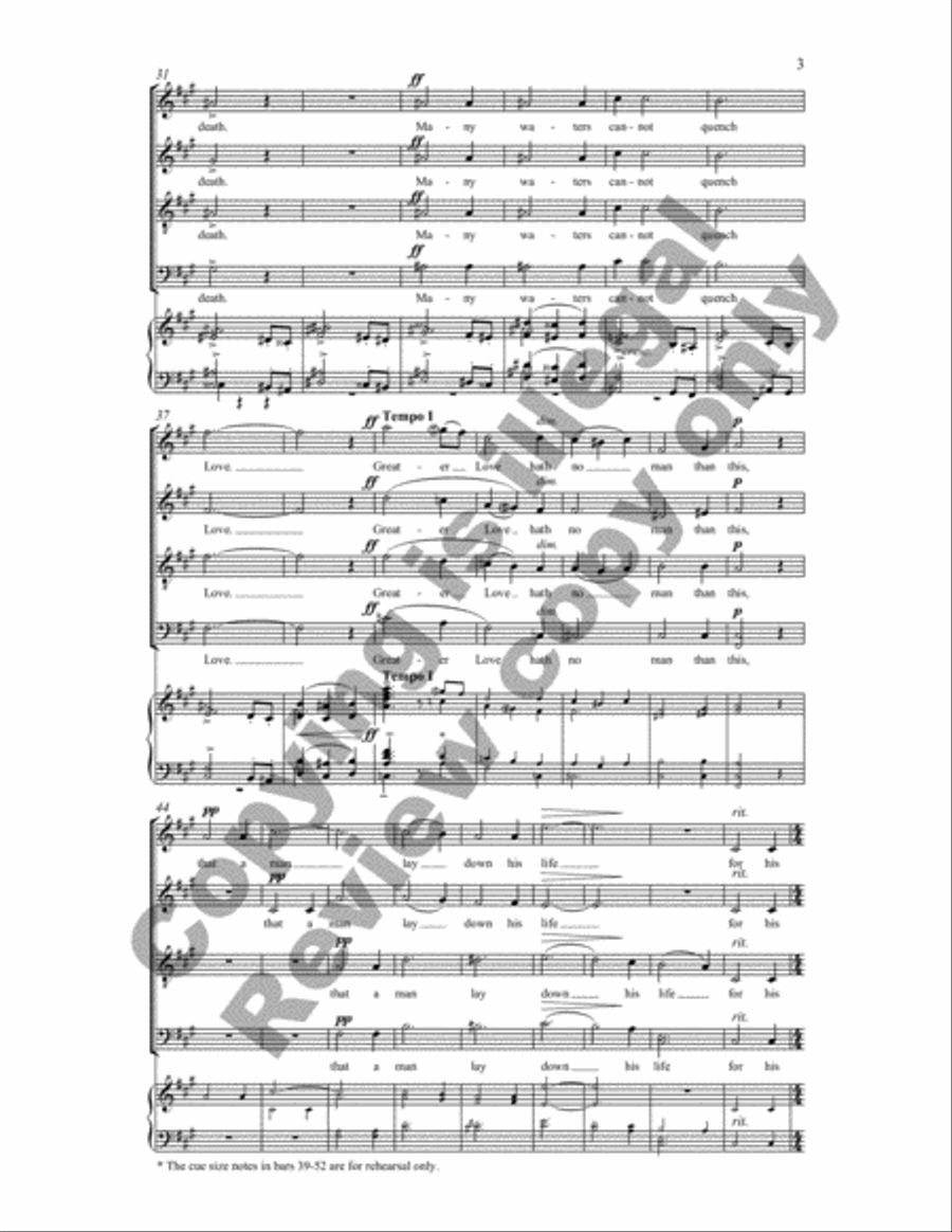 Greater Love Hath No Man (Choral Score) 4-Part scores gallery preview page 12
