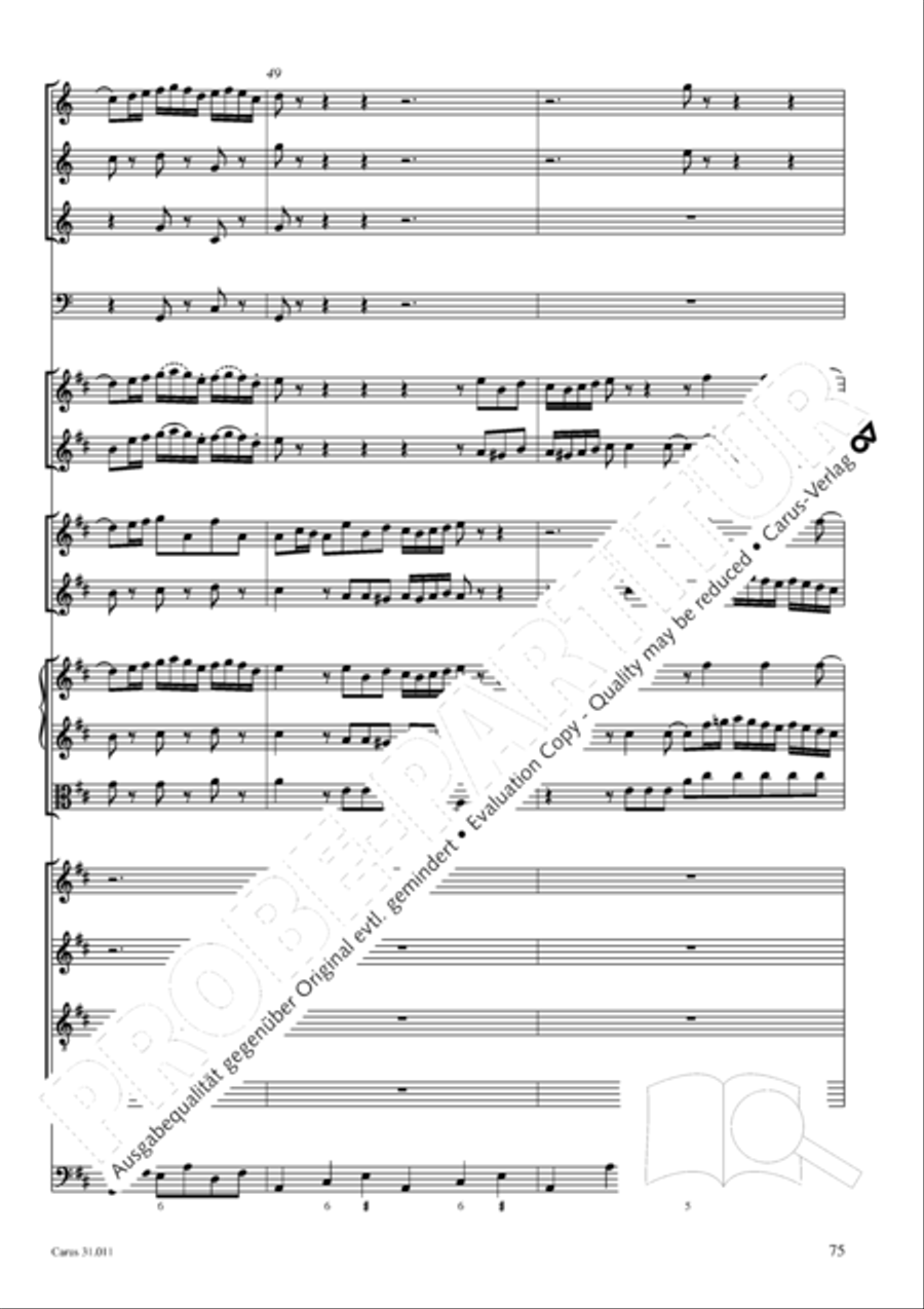 Lobet Gott in seinen Reichen (Himmelfahrtsoratorium) 4-Part scores gallery preview page 76