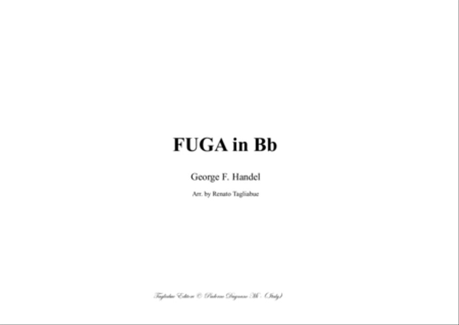 FUGA in Bb - G.F. HANDEL - For Organ Organ Solo scores gallery preview page 1