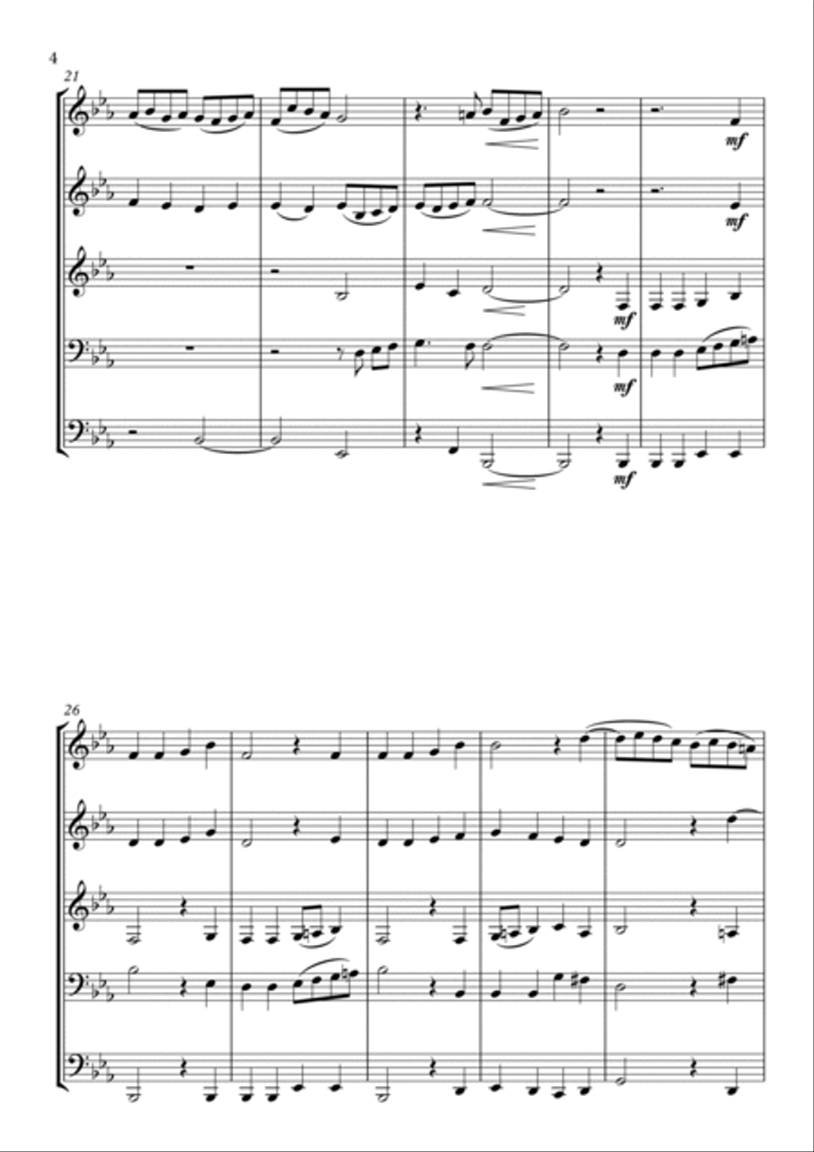 Now Thank We All Our God (Nun Danket), for Brass Quintet Brass Quintet scores gallery preview page 4