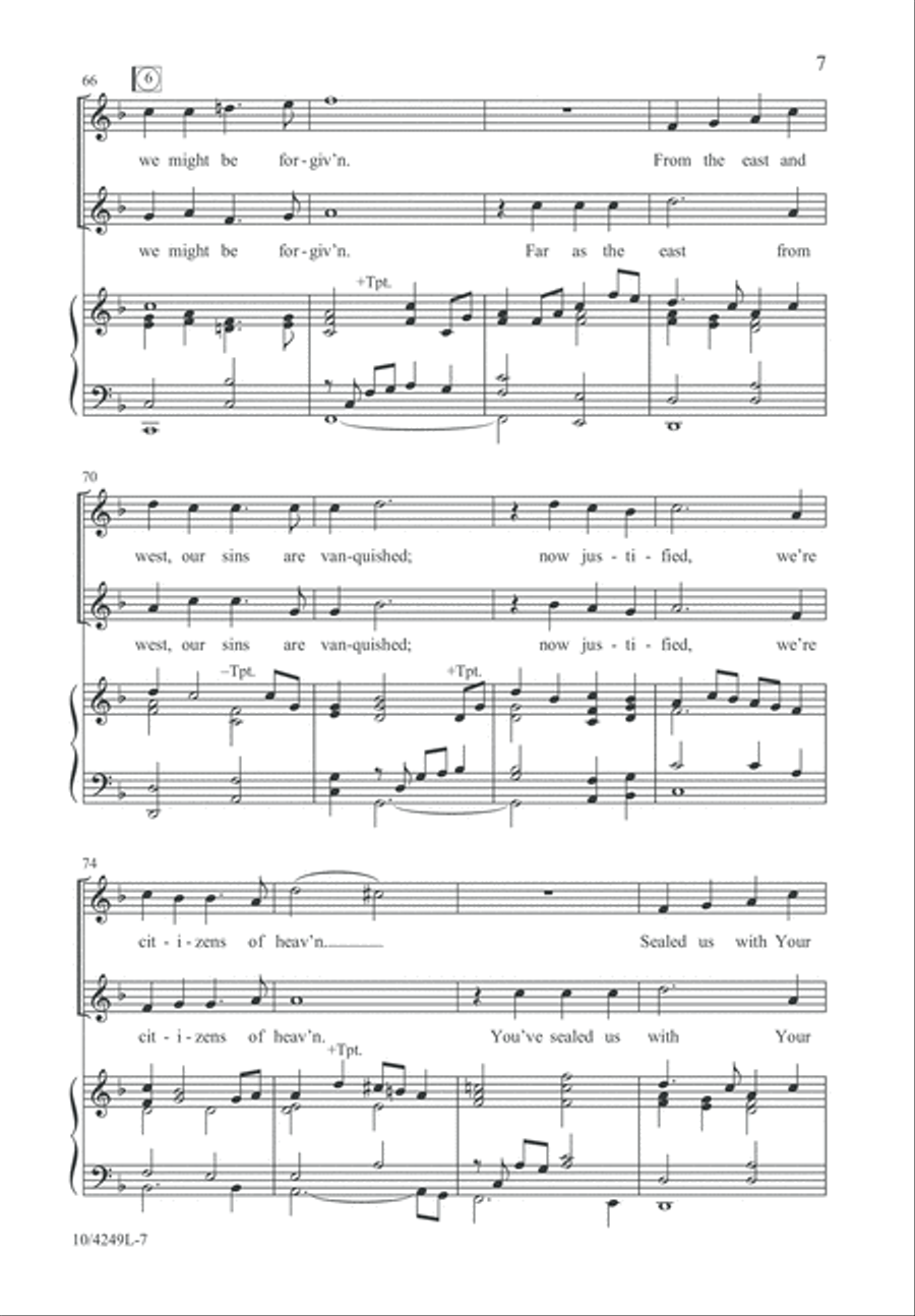We Thank You, Lord We Thank You, Lord 4-Part scores gallery preview page 8