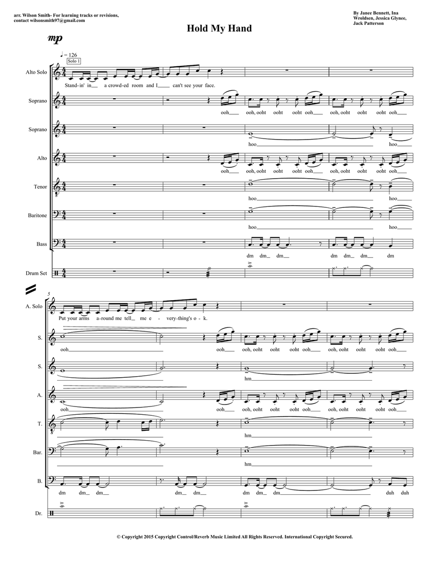 Hold My Hand Hold My Hand Divisi scores gallery preview page 1