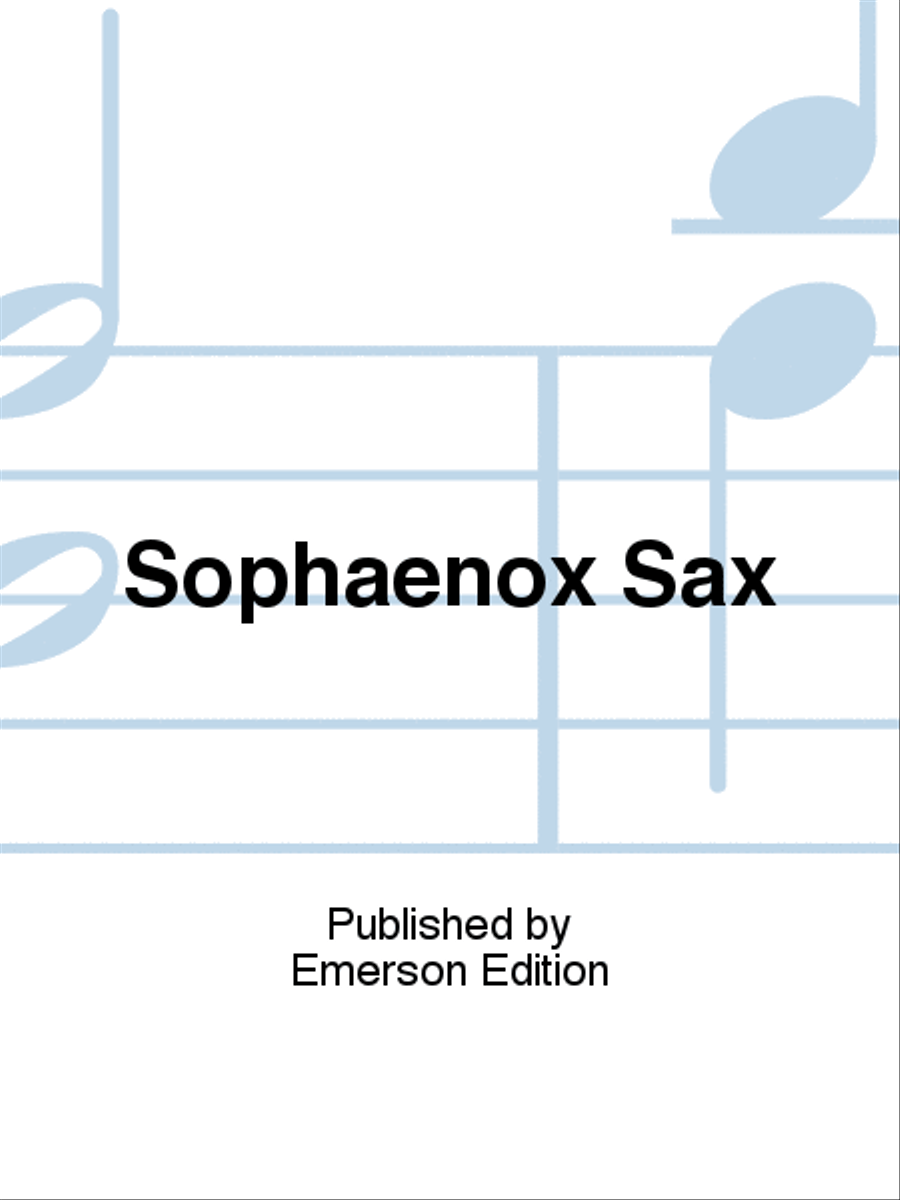 Sophaenox Sax Saxophone Solo scores gallery preview page 1
