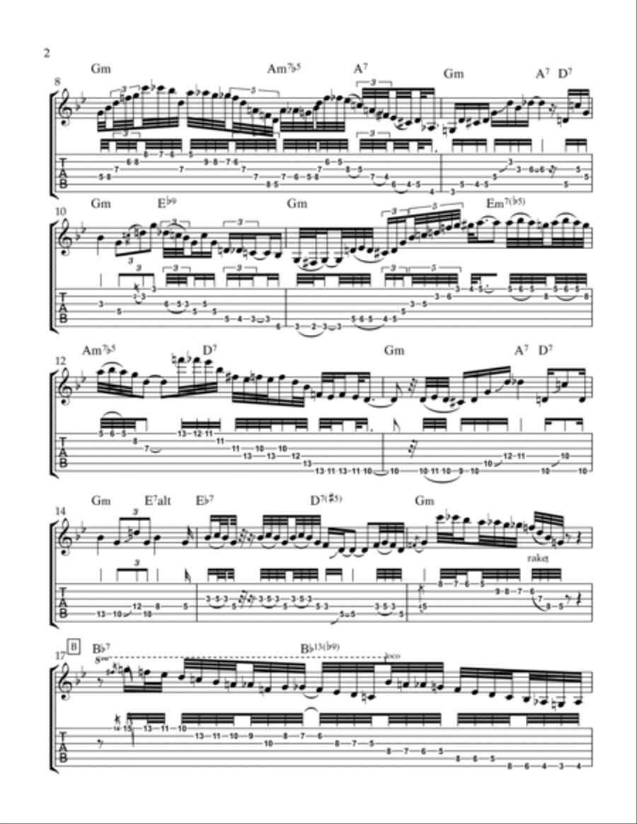 Angel Eyes Electric Guitar scores gallery preview page 2