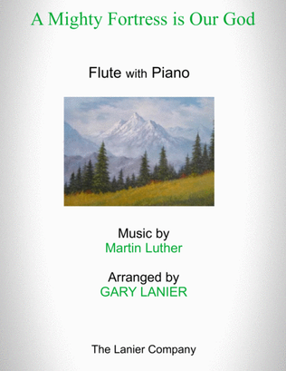 Book cover for A MIGHTY FORTRESS IS OUR GOD (Duet – Flute and Piano/Score with Flute Part included)