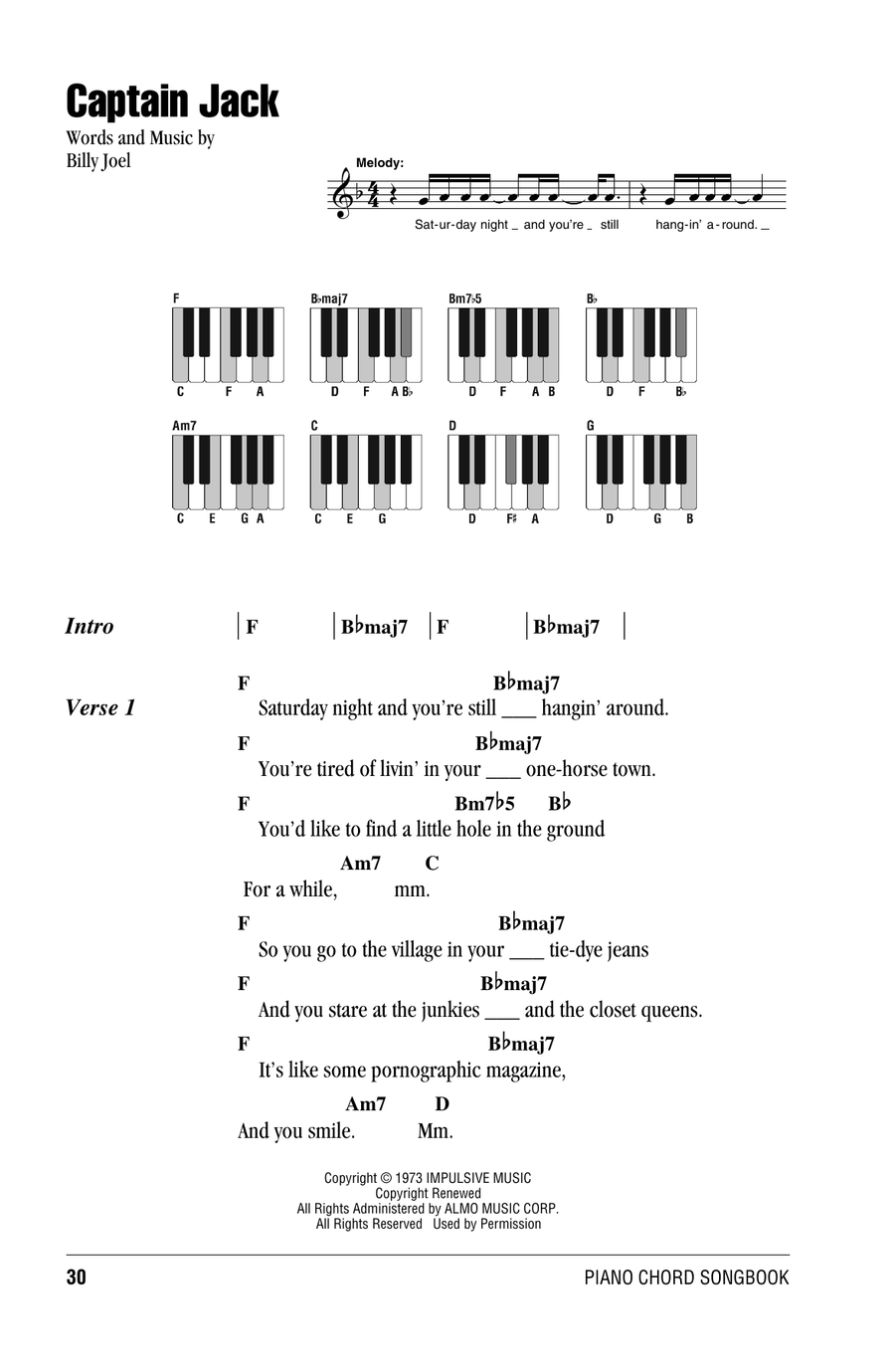 Captain Jack Piano scores gallery preview page 1
