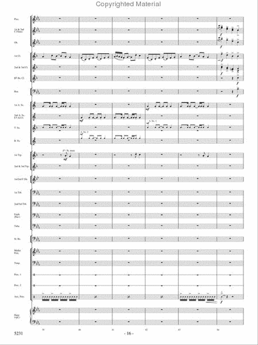 Pilatus: Mountain of Dragons Concert Band scores gallery preview page 14