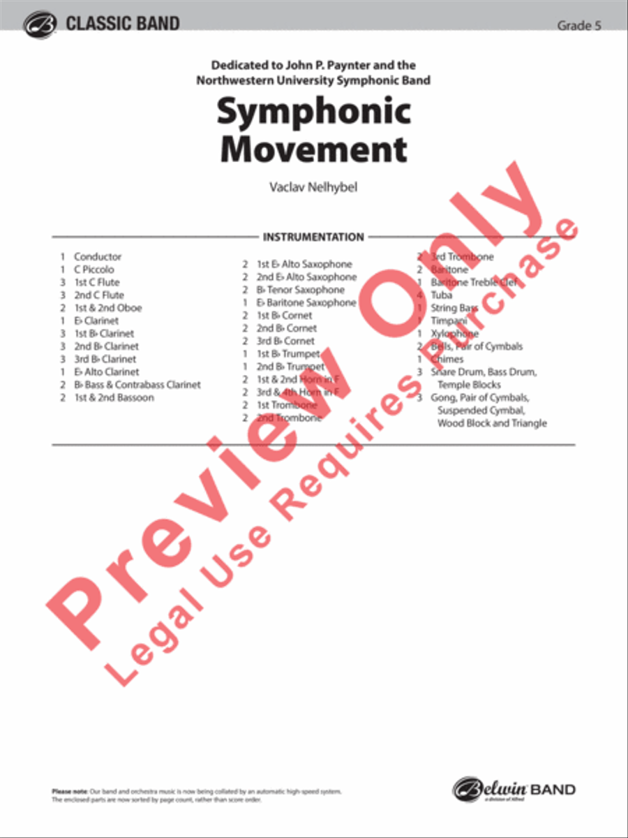 Symphonic Movement Concert Band scores gallery preview page 2