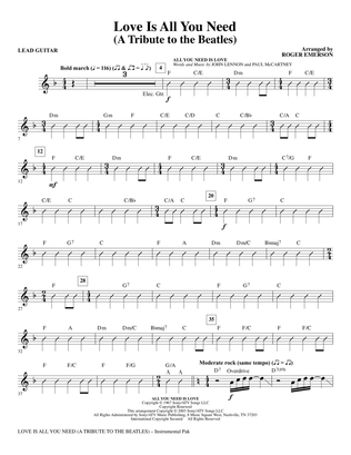Love Is All You Need (A Tribute to the Beatles) (arr. Roger Emerson) - Lead Guitar