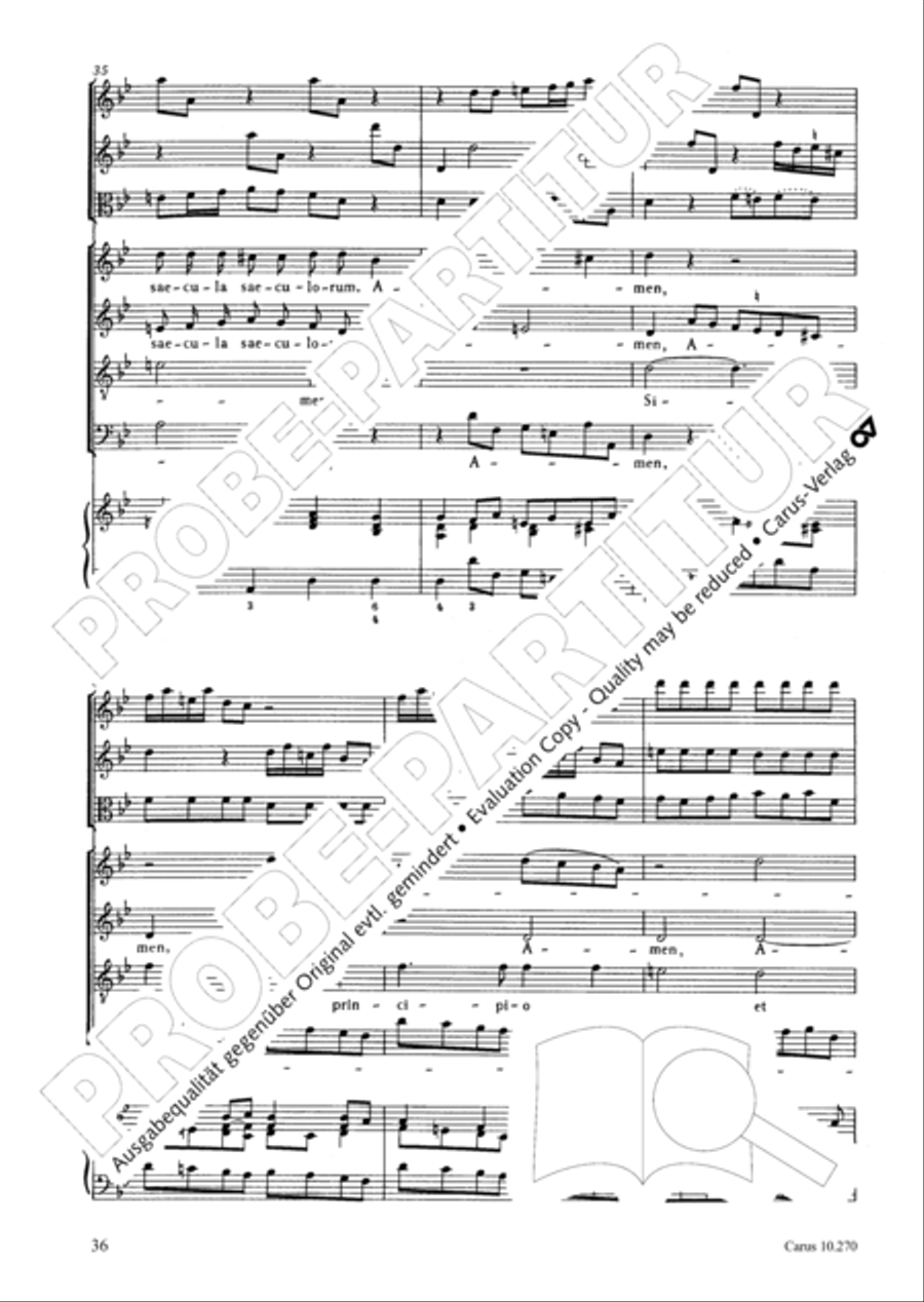 Magnificat in B flat major 4-Part scores gallery preview page 37