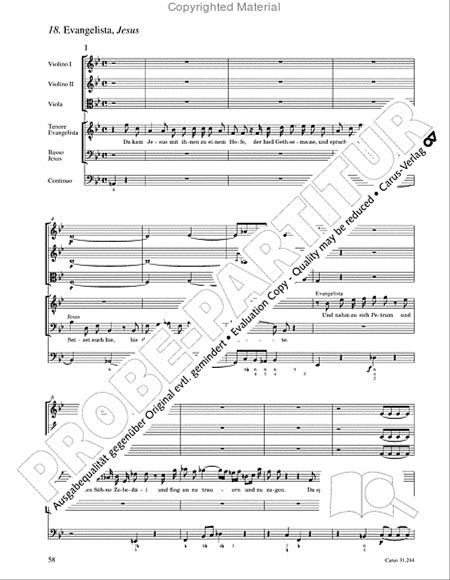 St. Matthew Passion (Matthaus-Passion) 4-Part scores gallery preview page 60