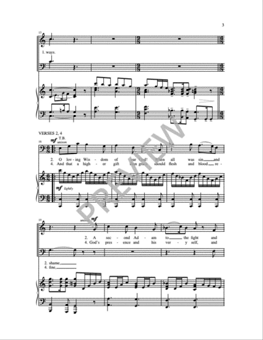 Praise to the Holiest in the Height 4-Part scores gallery preview page 7