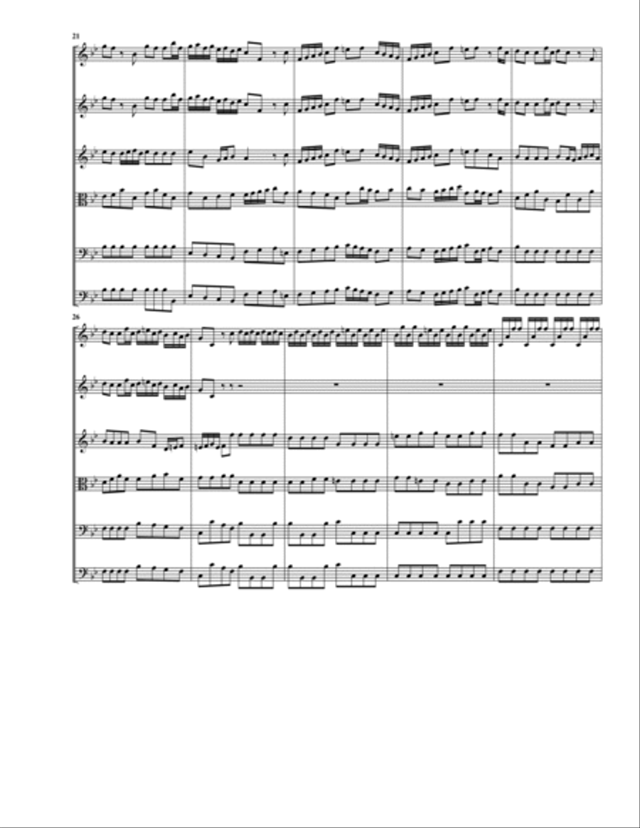 Concerto for violin and string orchestra, Op.7, no.10 in B flat major (Original version - score and Chamber Orchestra scores gallery preview page 4