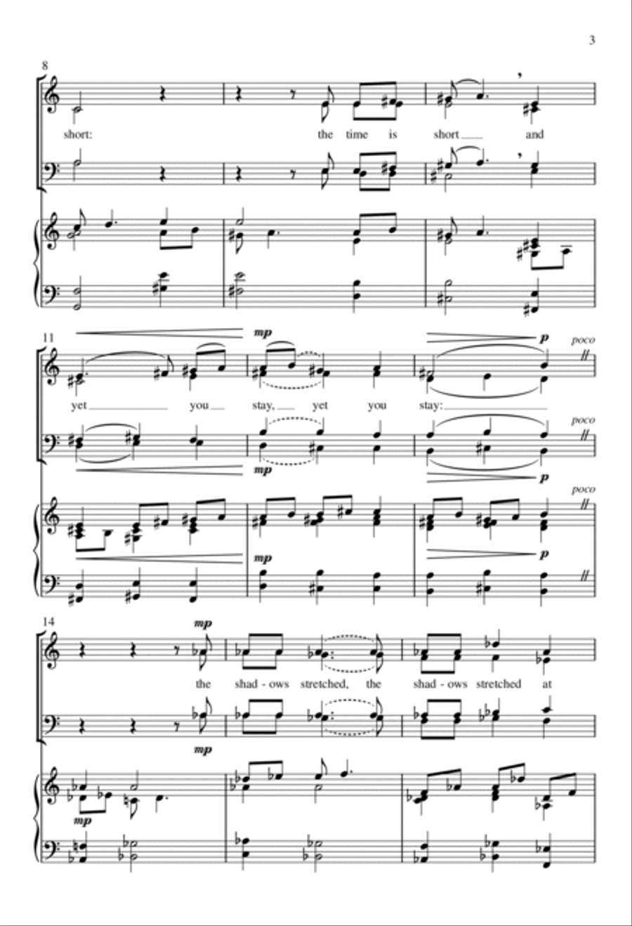 Today is short, tomorrow nigh 4-Part scores gallery preview page 2