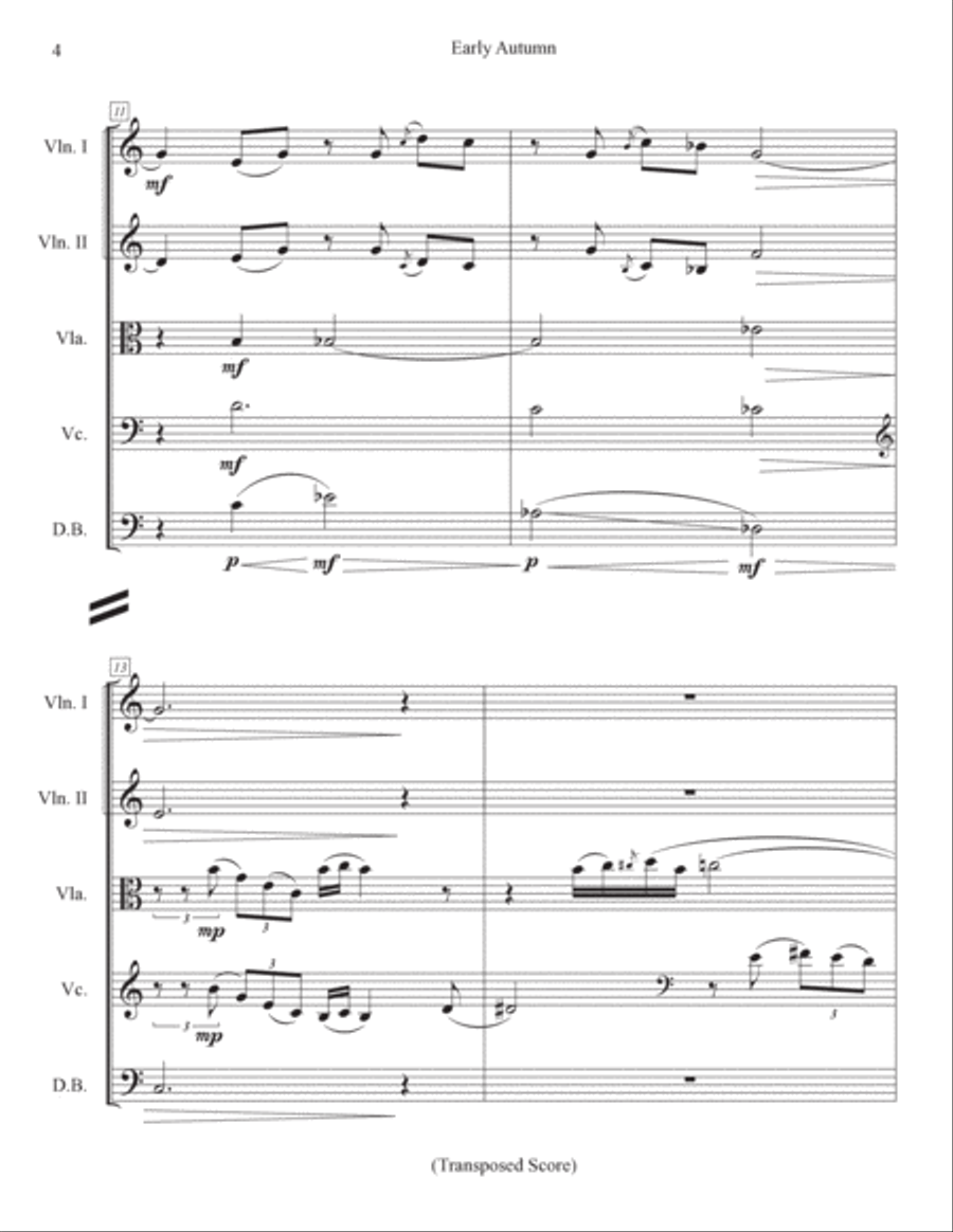 Early Autumn String Quartet scores gallery preview page 4