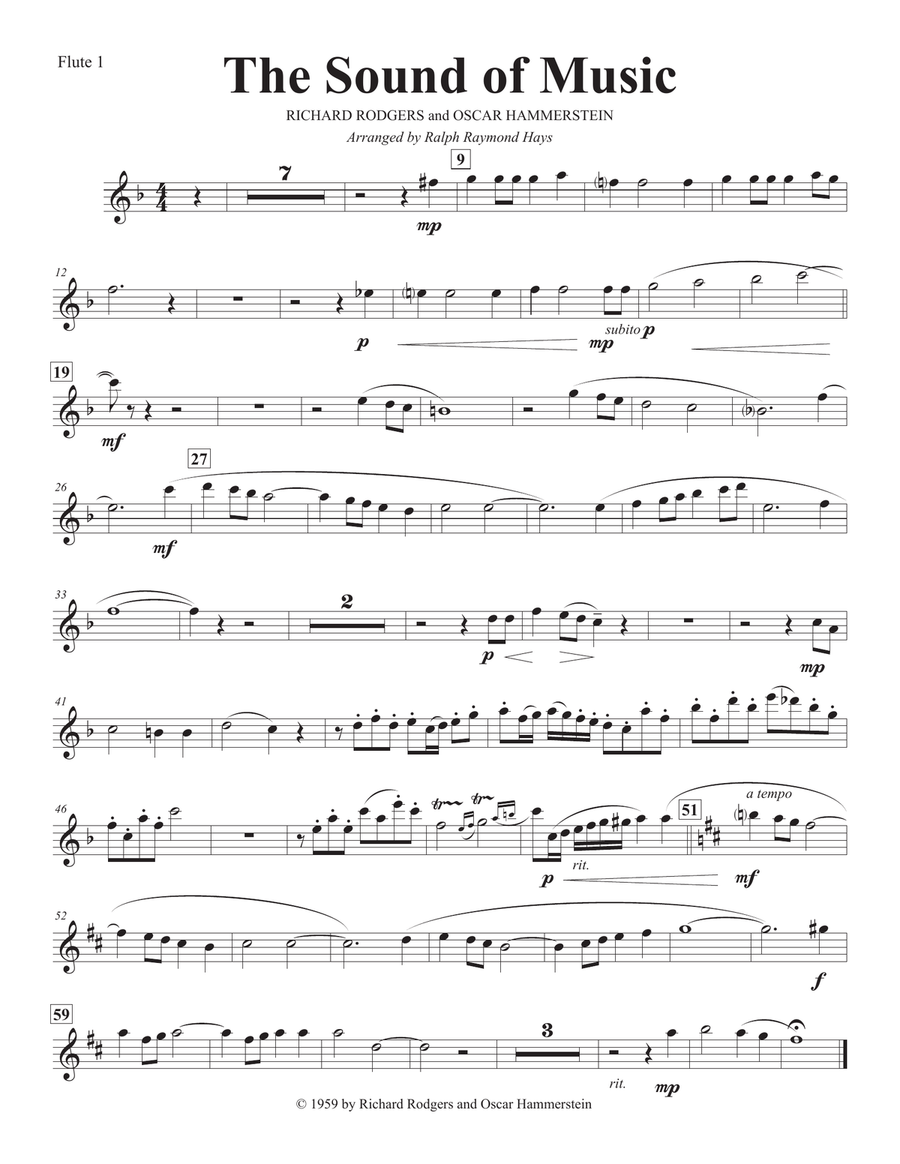 The Sound Of Music Flute Choir scores gallery preview page 5