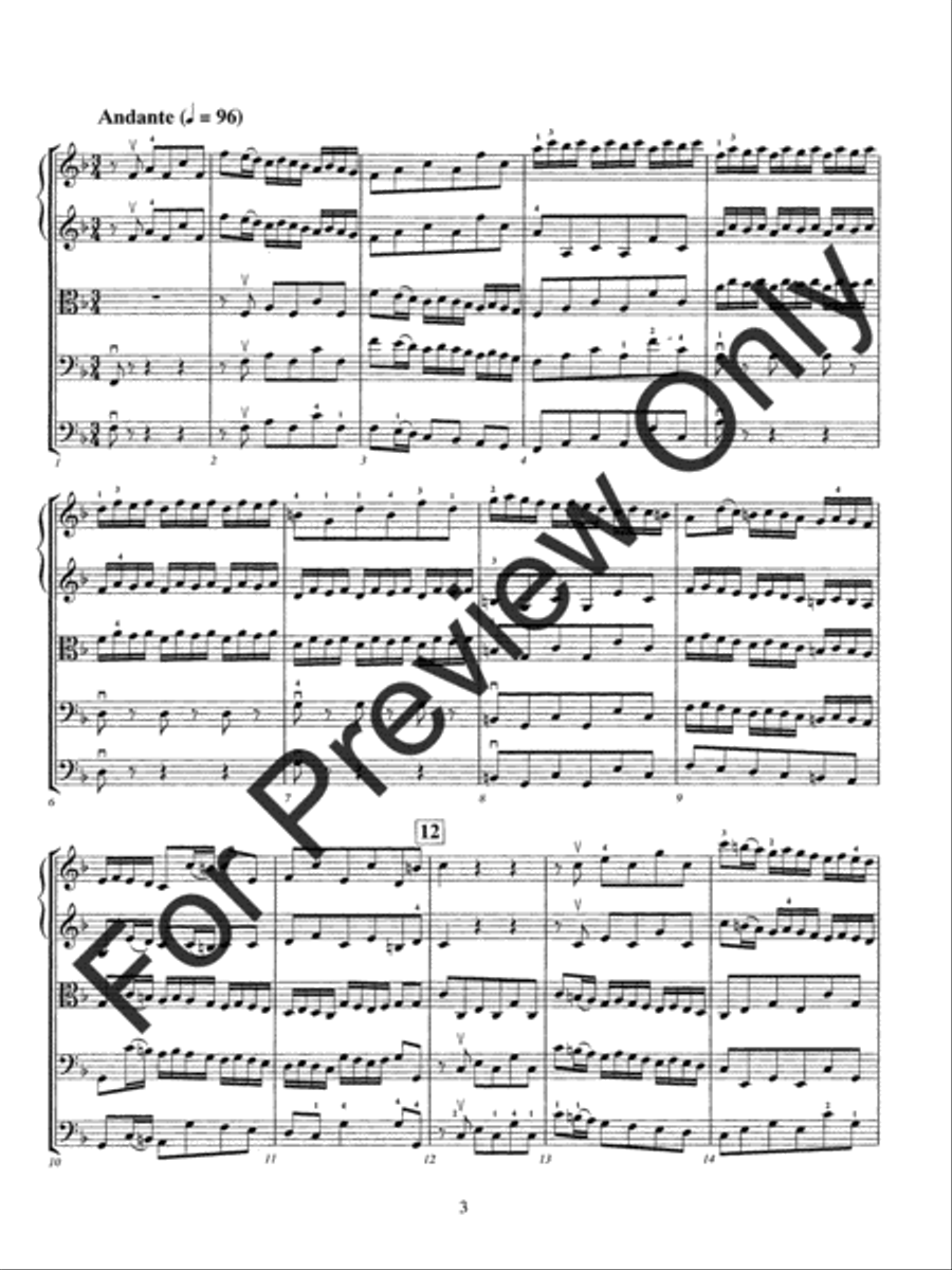 Two Bach Inventions String Orchestra scores gallery preview page 6