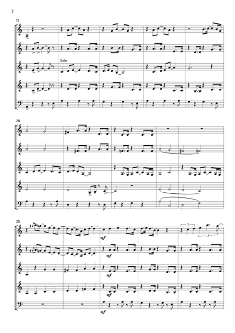They Call Me Trinity Brass Quintet scores gallery preview page 2