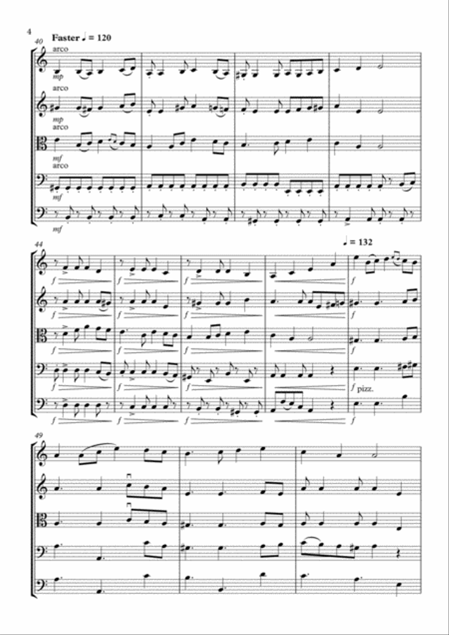Korobeiniki (Tetris Theme) String Orchestra scores gallery preview page 4
