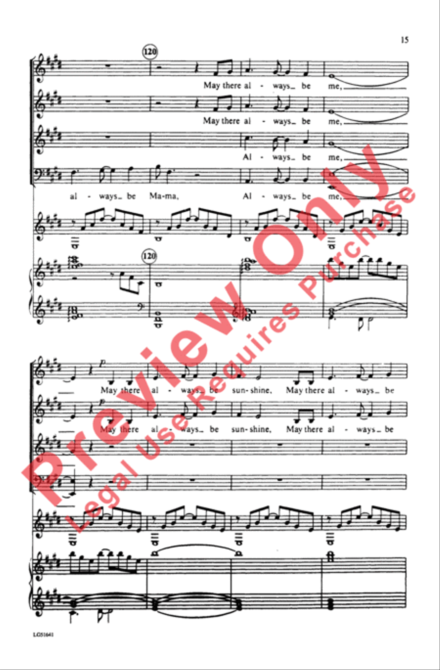 May There Always Be Sunshine 4-Part scores gallery preview page 15